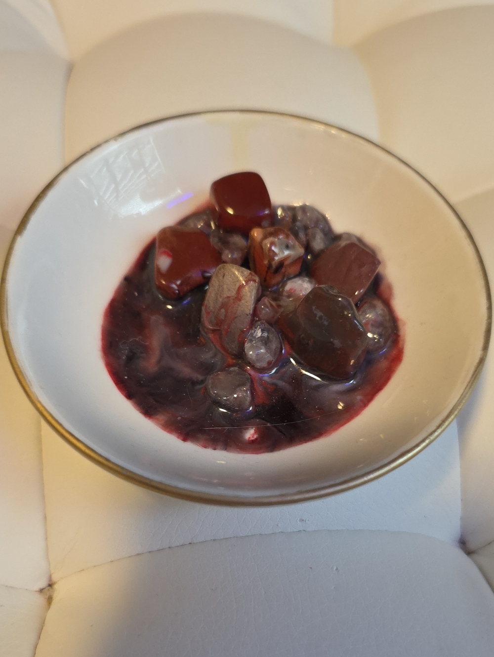 Polished Red Jasper Decorative Bowl Accent - Home Dining (D-1)